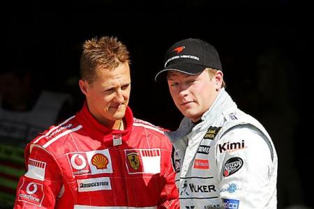 michael schumacher et kimi raikkonen
